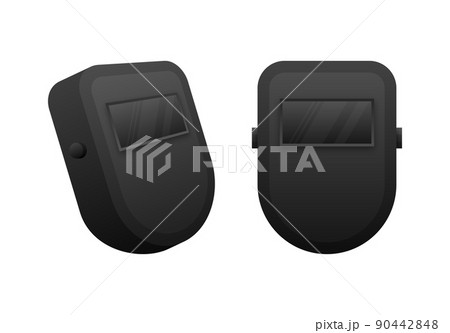 Flat welder mask. Flat icon on white backdrop. Flat design Flat welder mask. Flat icon on white backdrop. Flat design 90442848