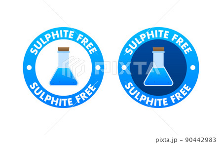 Flat icon with sulphite free. Vector design. Flat icon with sulphite free. Vector design. 90442983