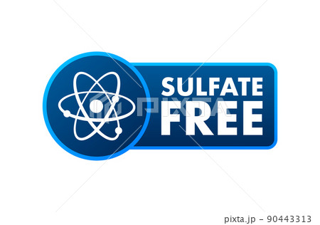Banner with green sulfate free for packaging design. Green packaging. Vector banner 90443313