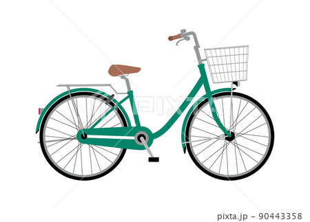 シンプルな自転車(シティサイクル)のイラスト シンプルな自転車(シティサイクル)のイラスト 90443358