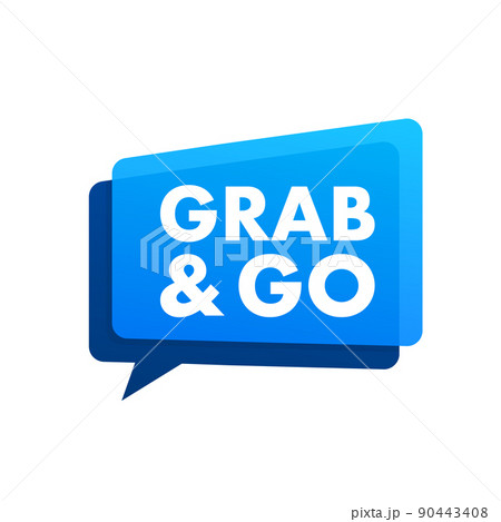 Banner with grab go. Fast money. Vector illustration 90443408
