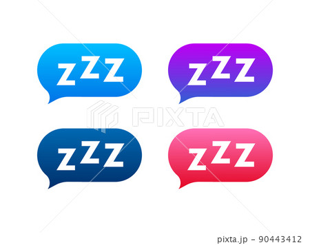 Zzz sign in flat style. Bedtime concept. Flat illustration Zzz sign in flat style. Bedtime concept. Flat illustration 90443412