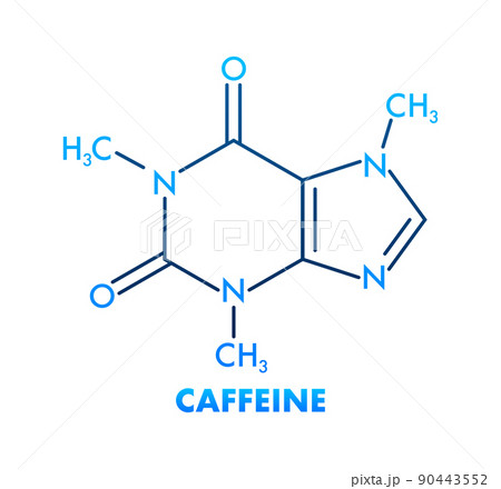 Sketch illustration with caffeine formula. Sketch vector illustration. Vector drawing Sketch illustration with caffeine formula. Sketch vector illustration. Vector drawing 90443552