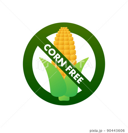 Cartoon corn free for promo design. Cartoon vector illustration Cartoon corn free for promo design. Cartoon vector illustration 90443606