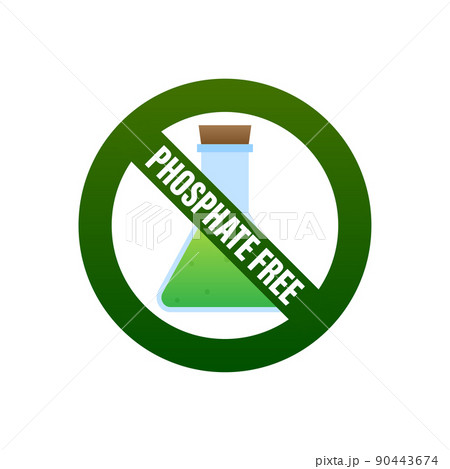 Icon for banner design with phosphate free. Logo symbol. 90443674