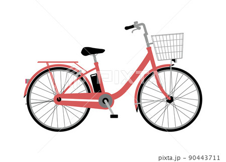 シンプルな自転車(電動自転車)のイラスト シンプルな自転車(電動自転車)のイラスト 90443711
