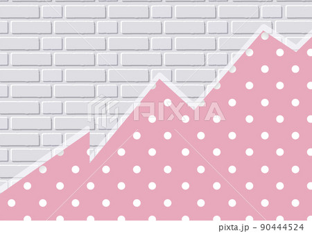 Pattern stripes seamless. Pink two tone stripes pattern and white brick wall vector for wallpaper, fabric, background, backdrop, paper gift, textile, fashion design etc. Abstract seamless background. 90444524