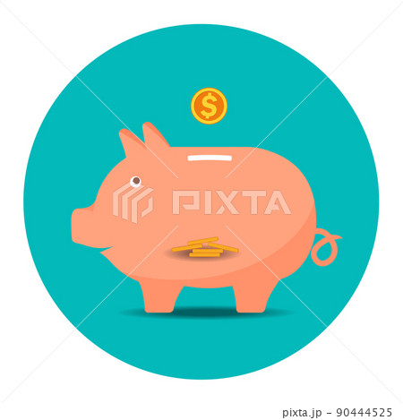 Piggy bank icon 90444525
