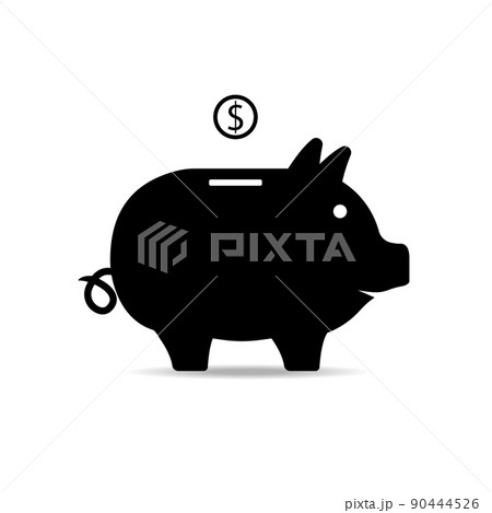 Piggy bank icon 90444526