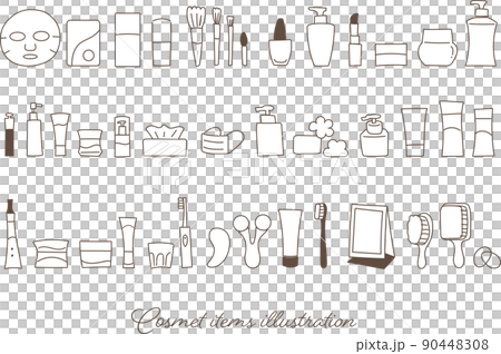 Beauty item icon set 90448308