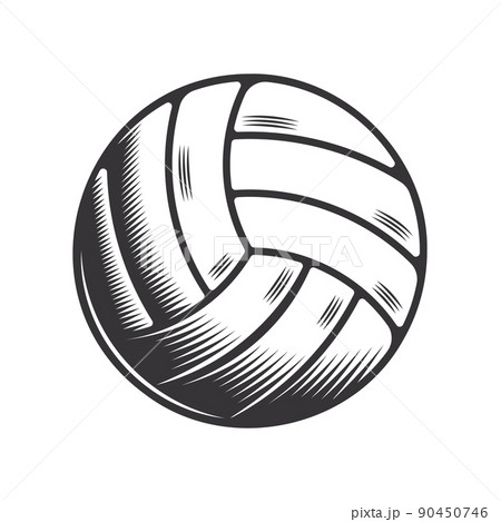 Volley ball silhouette volleyball line art 90450746 pixta