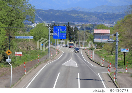 秋田県道24号鷹巣川井堂川線 川口南交差点 materials digitalstage