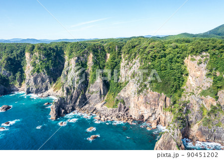 空撮「岩手県」三陸復興国定公園　北山崎 90451202