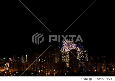 colorful fireworks on July 4th 90451454