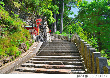 鞍馬寺から貴船神社まで山越えハイキングコースの風景 90451734
