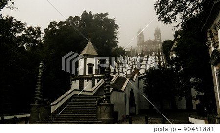 Stairway to Santuario do Bom Jesus do Monte, Braga, Portugal 90451881