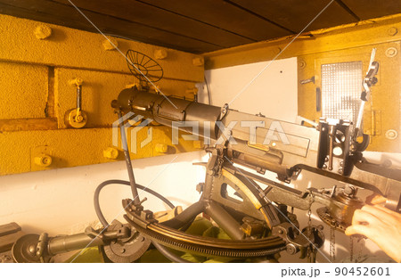Inside of an old bunker from WW2 90452601