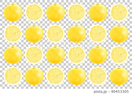 Background material Postcard Watercolor Grapefruit 90453305