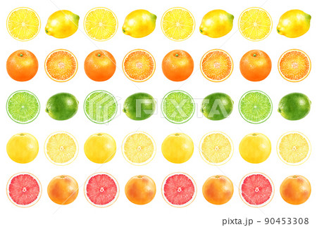 ポストカード 壁紙 水彩イラスト 柑橘 ポストカード 壁紙 水彩イラスト 柑橘 90453308