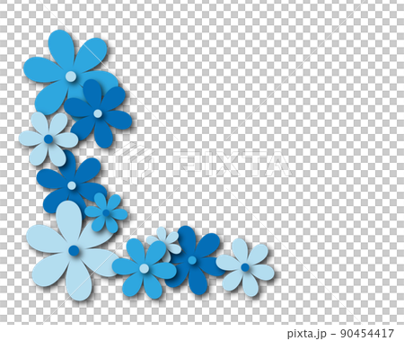 Illustration material of flower like paper-cutting 90454417