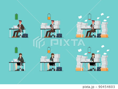 Energy of workers in office concept 90454603