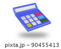 Flat Calculator Illustration With Shadow. Calculator on white background. 3d rendering 90455413