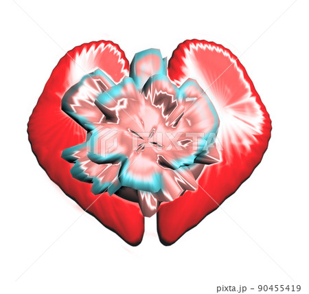 Heart and flower Heart and flower 90455419