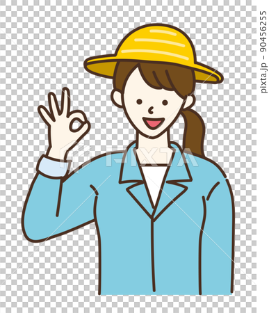 農業女孩姿勢變化 90456255