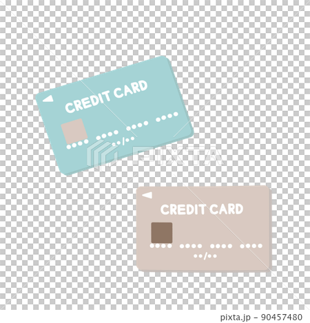 2枚のクレジットカード 90457480