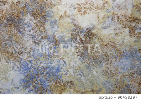 Modern ceramic tile background with damask pattern vintage effect Modern ceramic tile background with damask pattern vintage effect 90458297