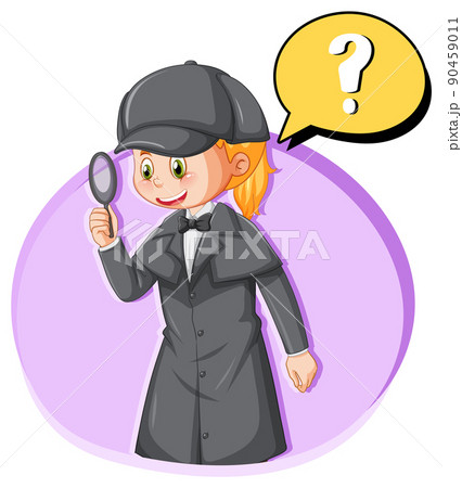 Detective looking for clues in template Detective looking for clues in template 90459011