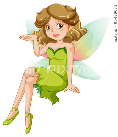 Beauty fairy on a white background Beauty fairy on a white background 90459021