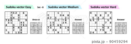 Collection Sudoku game with answers. Different complexity. 90459294