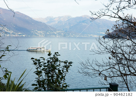 mountain lake maggiore in winter afternoon. Cannobio. Piamonte. Italy 90462182