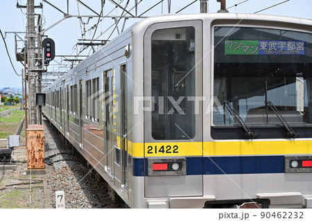 鉄道 私鉄・東武日光線 20000系改造 20400型 21422F(新栃木) 鉄道 私鉄・東武日光線 20000系改造 20400型 21422F(新栃木) 90462232