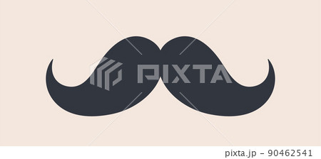 Black mustaches. Silhouette vintage moustache 90462541
