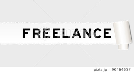 Ripped gray paper background that have word freelance under torn part Ripped gray paper background that have word freelance under torn part 90464657