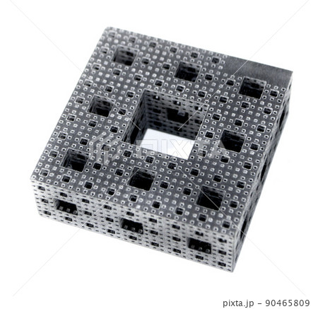 Abstract model printed on 3d printer from hard materials isolated on white background close-up. Additive automation manufacturing 3D printing technology. Concept new modern 3d printing technologies. 90465809