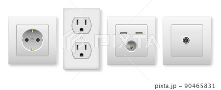 White wall sockets 90465831