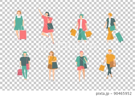 Illustration set of people shopping Illustration set of people shopping 90465952