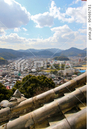 愛媛県宇和島市の史跡宇和島城跡 本丸より市街地を望む 愛媛県宇和島市の史跡宇和島城跡 本丸より市街地を望む 90466781
