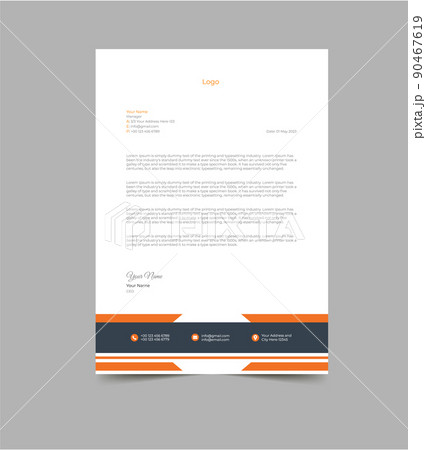 Modern letterhead pad Design Template 90467619