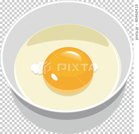 生雞蛋切成碗 90468419