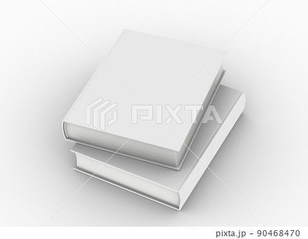 template empty book mockup set white background 90468470