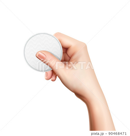 Realistic Cosmetic Cotton Pads Hand Composition Realistic Cosmetic Cotton Pads Hand Composition 90468471