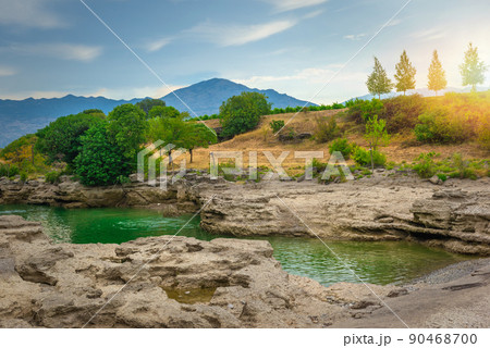 Lake at sunset Lake at sunset 90468700