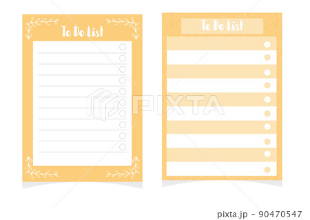 Set of planners template, checklist, daily schedule isolated on white background, printable collection with doodle decoration elements. Set of planners template, checklist, daily schedule isolated on white background, printable collection with doodle decoration elements. 90470547