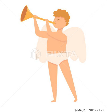 Cupid trumpet icon cartoon vector. Love day. Baby arrow Cupid trumpet icon cartoon vector. Love day. Baby arrow 90472177