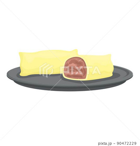 Travel meat roll icon cartoon vector. Romania flag. City tourism Travel meat roll icon cartoon vector. Romania flag. City tourism 90472229