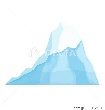 Antarctic glacier icon cartoon vector. Ice berg. Water north Antarctic glacier icon cartoon vector. Ice berg. Water north 90472404